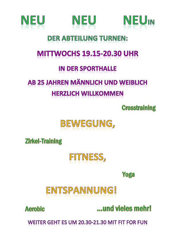 Bewegung, Fitness, Entspannung!
