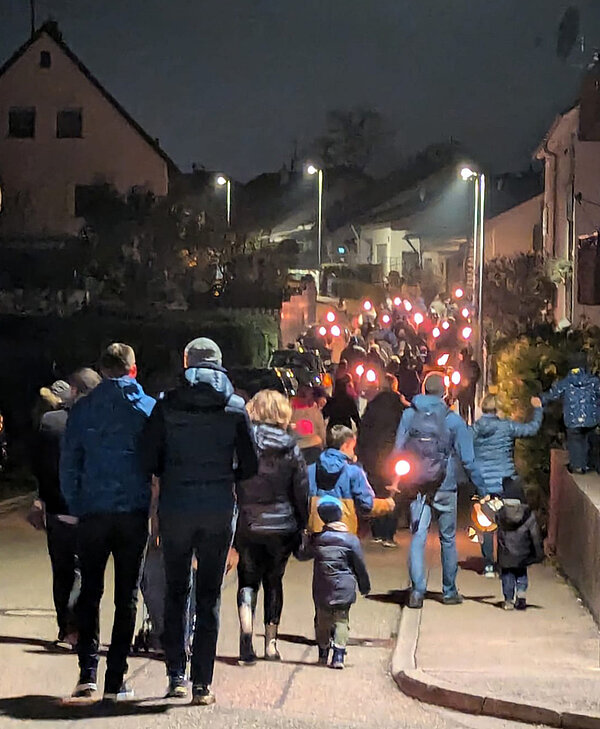 Fackellauf der Gesamtjugend des SV Illingen im November 2024