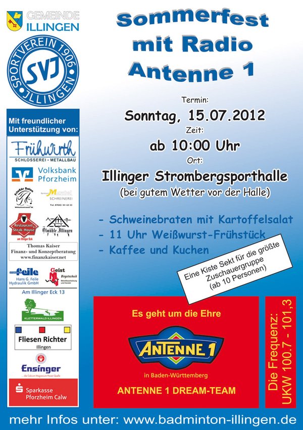 Sommerfest mit Radio Antenne 1 in Illingen Sommerfest mit Radio Antenne 1 in Illingen