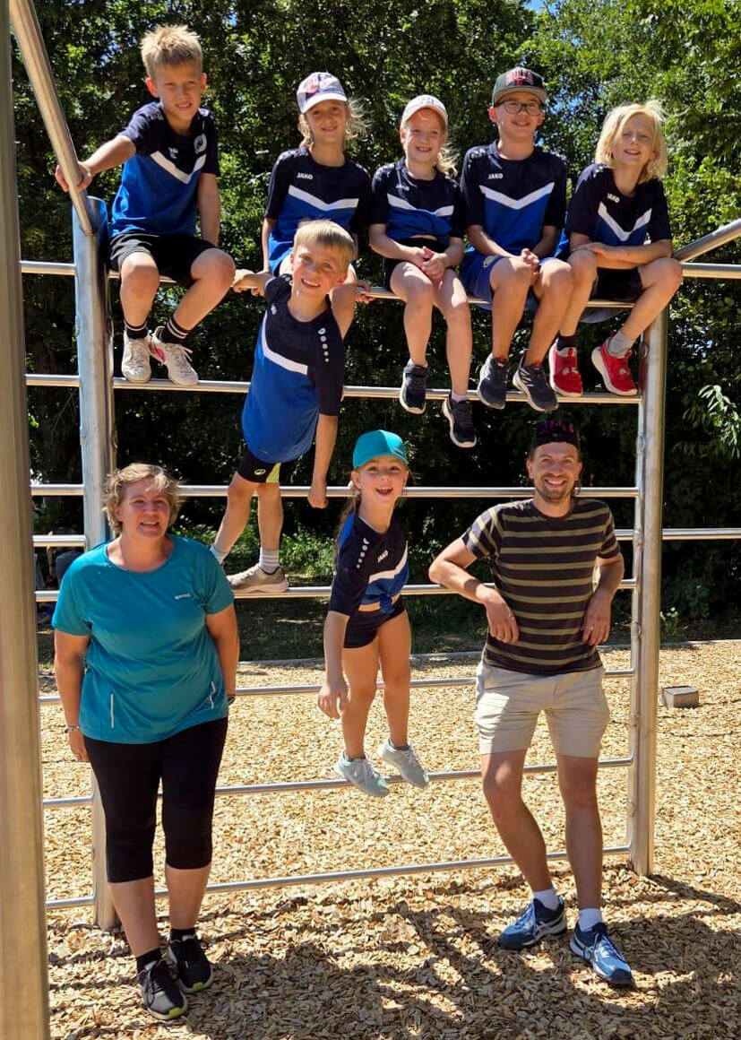 Leichtathletinnen und Leichtathleten des SV Illingen bei den Kreiseinzelmeisterschaften in Oberderdingen vom 12. Juli 2026